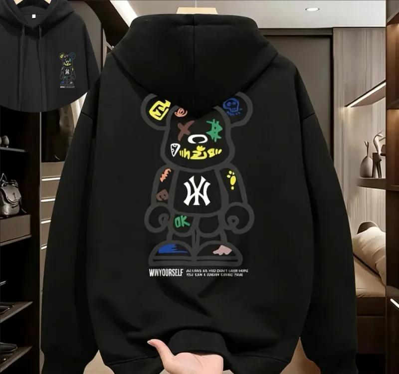 2026 novo design camisa esportiva masculina com capuz-primavera-outono casual moda solta ajuste legal casal topo