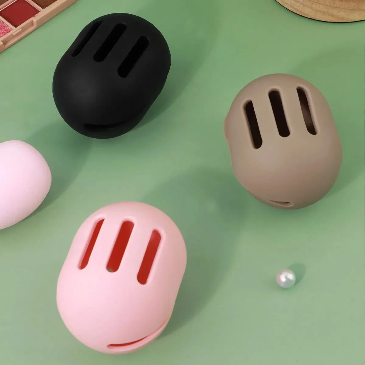 2PcsTravel Makeup Brush Holder Silicone Cosmetic Brushes Bag Makeup Sponge Case Portable Waterproof Makeup Tools for Women — image 4