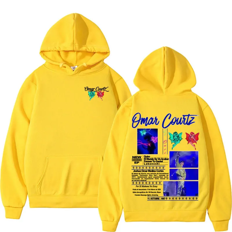 Omar Courtz Por Si Manana No Estoy Tour Merch Hoodies Men Women Fashion Aesthetics Hip Hop Sweatshirts Casual Cozy Fleece Hoodie — image 12