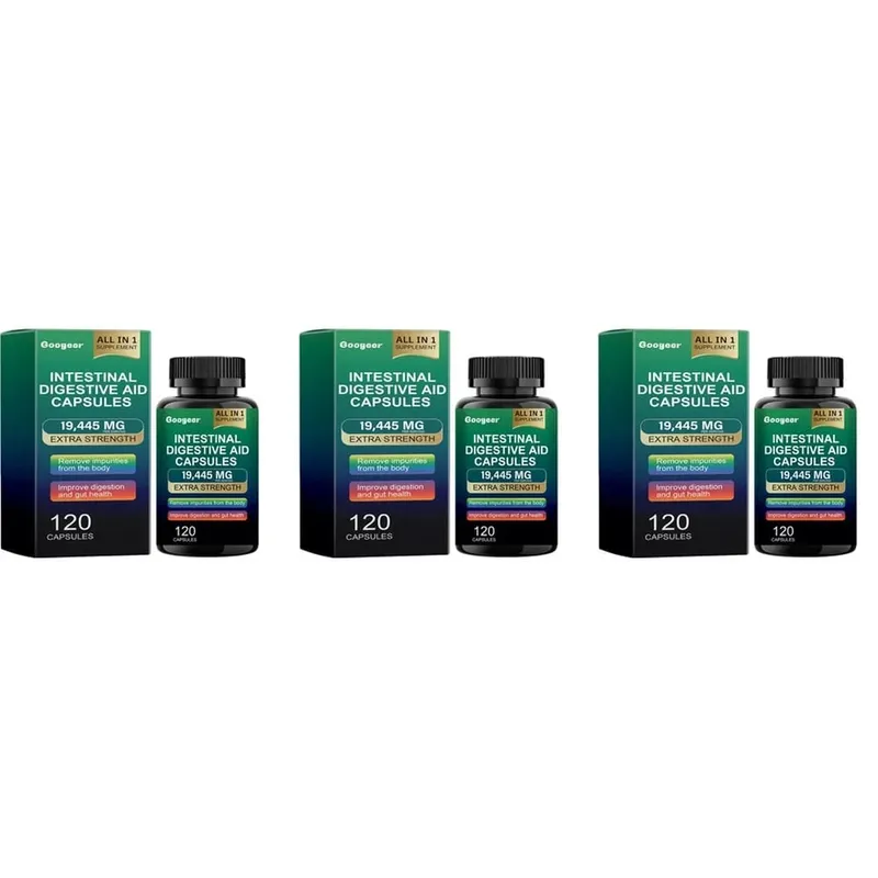 Googeer Intestinal Digestive Aid Capsules Fish Oil Extract Supports Digestion and Gut Health Supports Immunity 120 Capsules