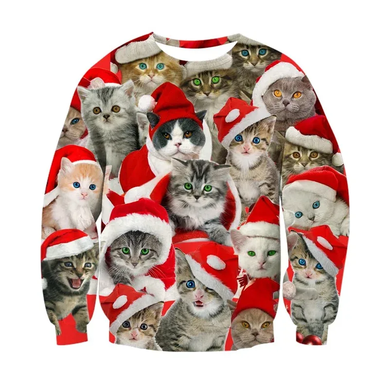 Fashion Ugly Christmas Sweater Men Women 3d Printing Funny Xmas Sweatshirt Crewneck Long Sleeve Pullover Oversized Hoodies — image 9