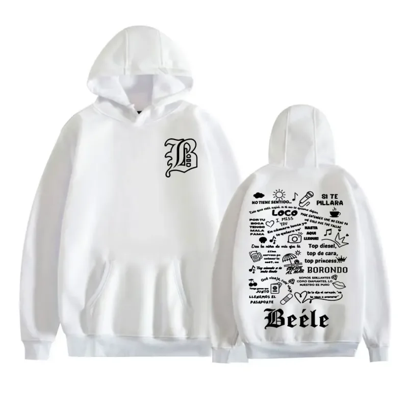 Rapper Beele Borondo Tour 2025 Print Hoodies Men Women Comfort Fleece Long Sleeve Pullovers Harajuku Hip Hop Fashion Sweatshirts — image 5