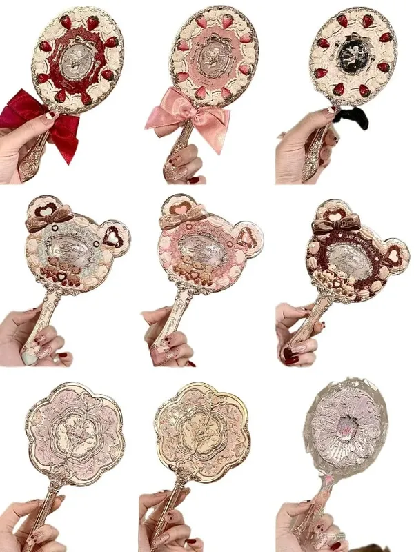 פרח יודע מראת איפור כף יד כרית אוויר מסרק כל סדרת דפוס הקלה ערכת כלי איפור בצבע מוגבל — image 3