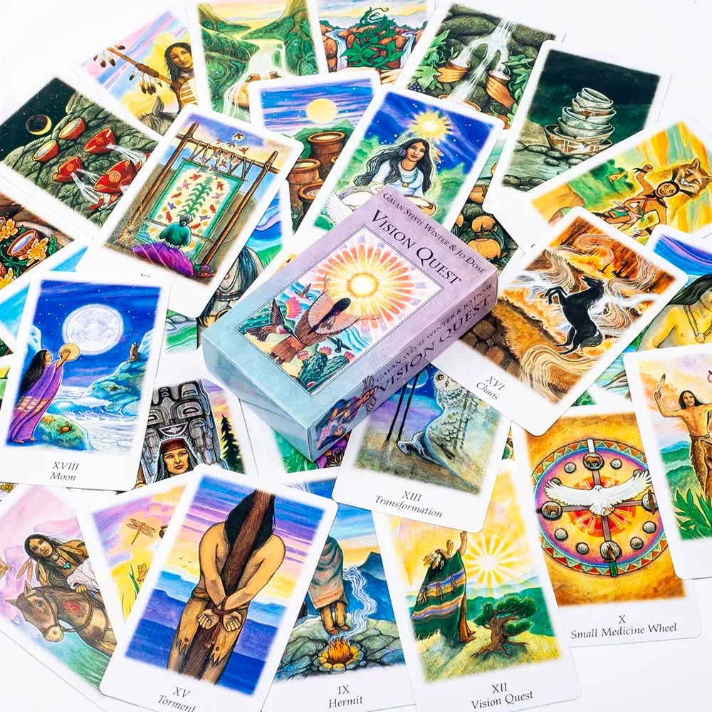 Hot Sales Vision Quest Tarot 78 karet 10,3*6cm Fate Věštění Tarotové karty Věštění karetní hry Společenská stolní hra — image 6