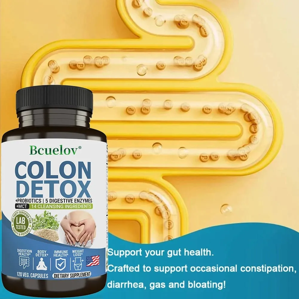 Complément détox pour le nettoyage du côlon – Nettoyage de l'intestin et probiotiques – Digestion naturelle, constipation et soulagement de l'intestin, santé intestinale — image 2