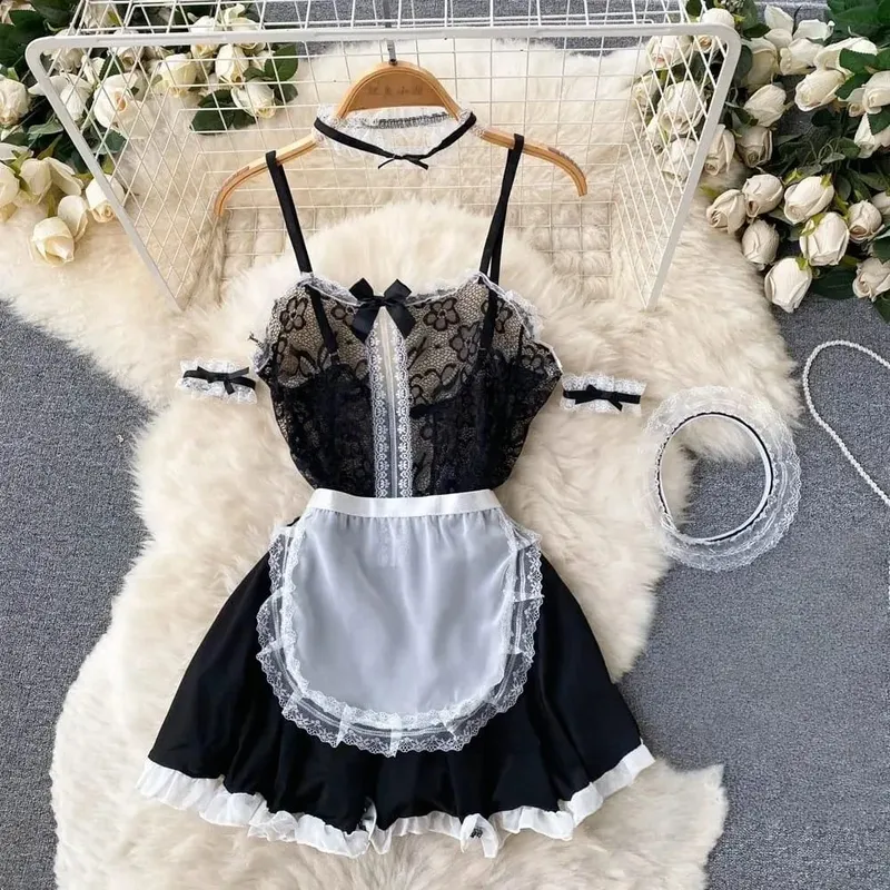 Woman Plus Size Sexy V-Neck Strap Dress Lace Trim Slim Short Dress Women Fashion Comfortable Dress Party Hotsweet — image 30