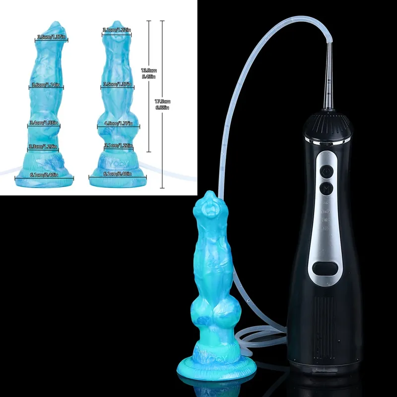 Silicone Electric Squirting Fantasy Dildos με βεντούζα Μασάζ προστάτη εκσπερμάτωσης πέους σεξουαλικά παιχνίδια για γυναίκες άνδρες — image 9
