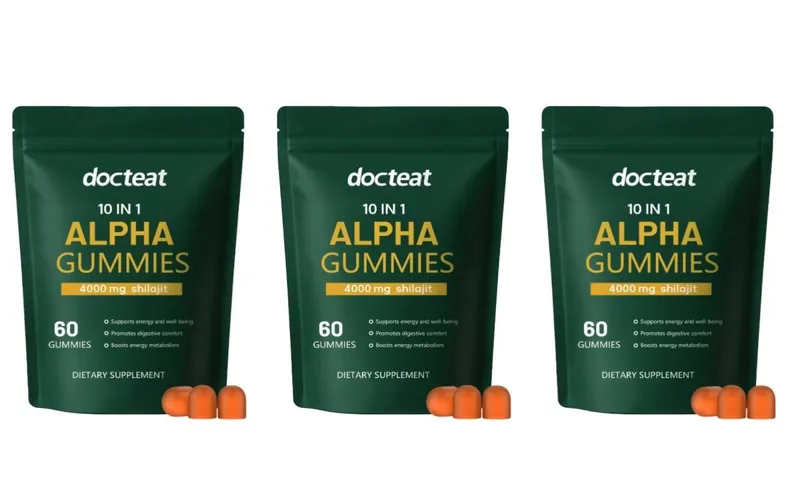 Gomas Shilajit 10 em 1 4000 mg com extrato de raiz de Ashwagandha 60 gomas Suplemento de bem-estar e suporte energético para adultos — image 9