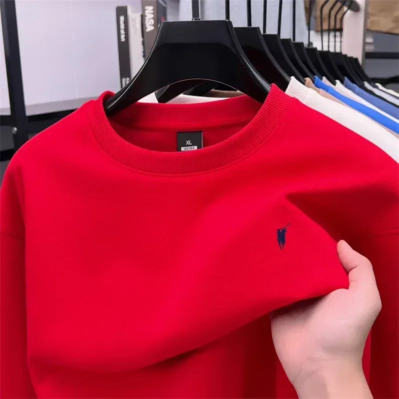 2026 Men's Crewneck Casual Long-sleeve Printed Leisure T-shirt Solid-color Multi-functional Leisure T-shirt — image 4