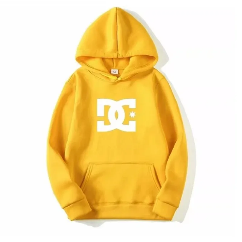 DC Letter Luvtröja för män Mode för män och kvinnor Enkel långärmad tröja Höst och vinter Street Trend Stor Gym Hoodie — image 3