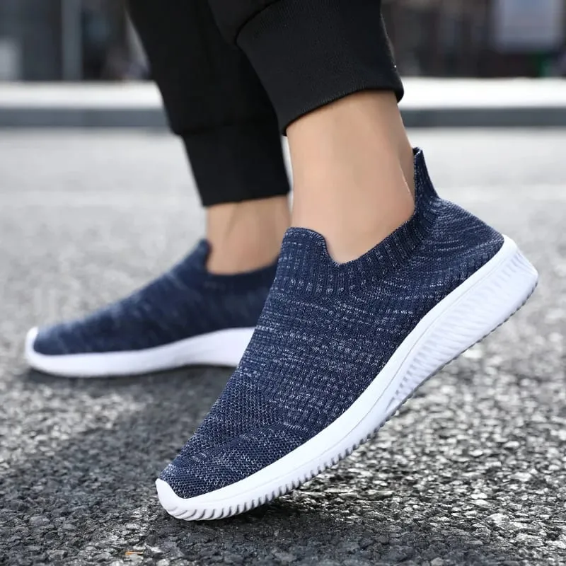 Mesh Men Shoes Breathable Sneakers Men Fashion Casual Walking Running Shoes Slip on Lightweight Mens Loafers Zapatillas Hombre — image 2