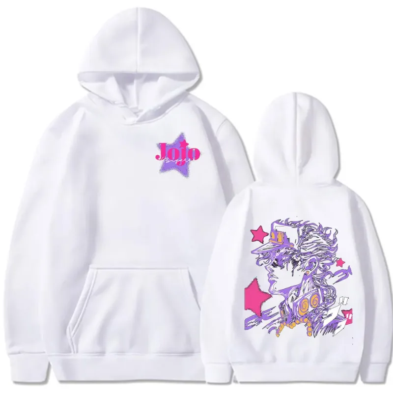 Anime JoJo Bizarre Adventure Kujo Jotaro Hoodies Men Women Clothing Fashion Casual Pullovers Long Sleeves Oversized Sweatshirts — image 9