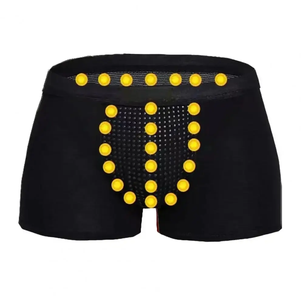 Men Boxers Sweat Absorption U Convex Magnetic Physiological Underwear Massage Solid Color Plus Size Men Underpants Inner Wear Cl — image 3