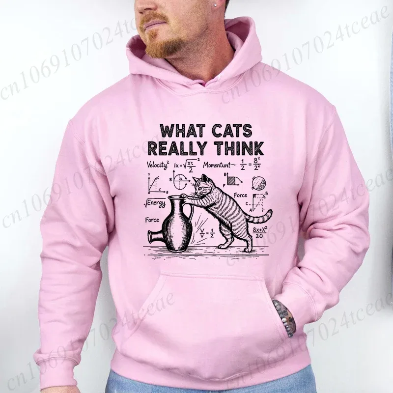 Funny Cat Physics Design Hoodies Math Science Humor Cat Print Sweatshirt Personalized Men Women Casual Streetwear Fashion Hoodie — image 2
