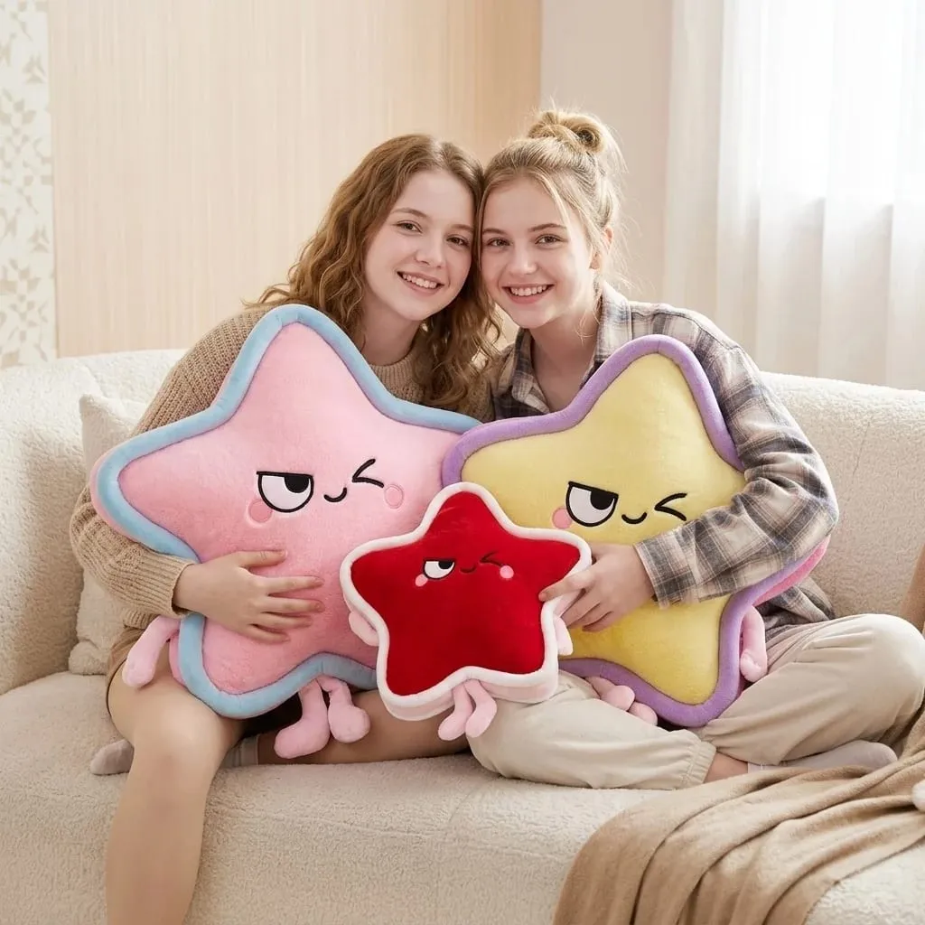 Five Pointed Star Plush Pillow 40/60cm Stuffed Cushion Squishy Sofa Cushion Adorably Home Decor Toys Creative Birthday Gifts — image 2