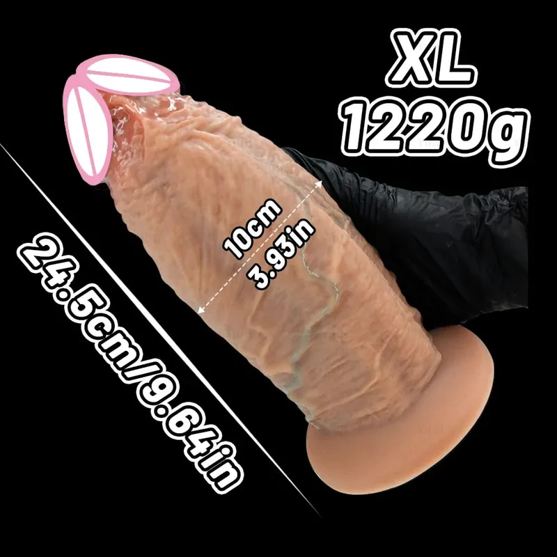 Huge Anal Dildo Silicone Butt Plugs Soft Anal Sex Toys Lifelike Penis Strong Suction Anal Plugs Dildo Prostate Massage Anal Plug
