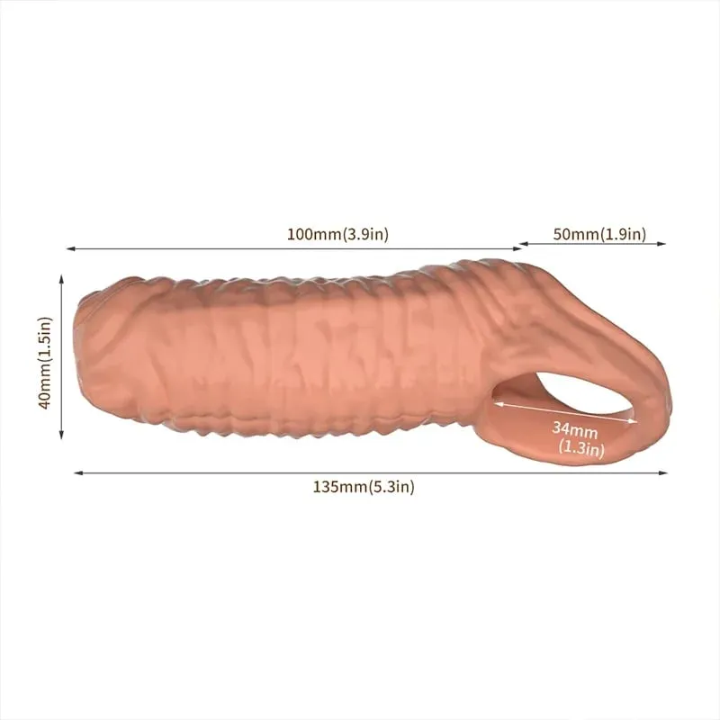 Lock Penis Ring Extension Sleeve Reusable Cock Rings Delay Ejaculation Condoms Male Penis Sex Toys For Men Adult 18 No Vibrator — image 19