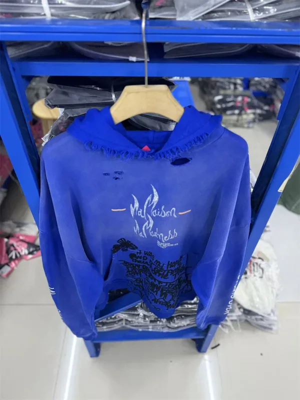 Autumn/Winter PH Vintage Letter Pattern Printed Washed Loose Hoodie Street Casual Cotton Versatile Sports Fashion Sweatshirt — image 5