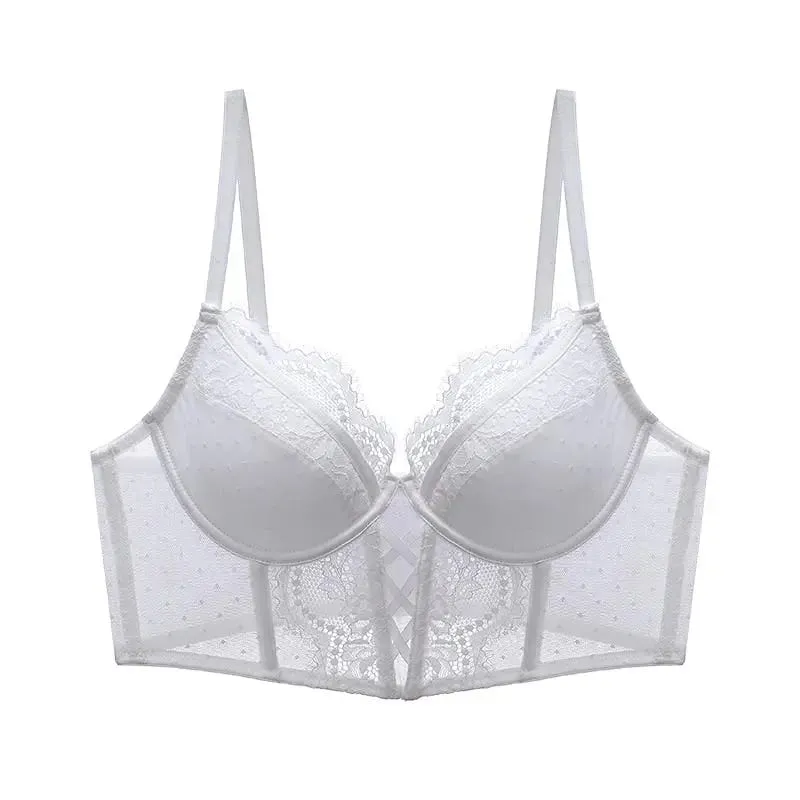 Push Up Lace Lingerie Set for Women Sheer Chemise with Soft Underwire Bra Fishbone Teddy Sexy Bridal Honeymoon Outfit S-XL — image 8