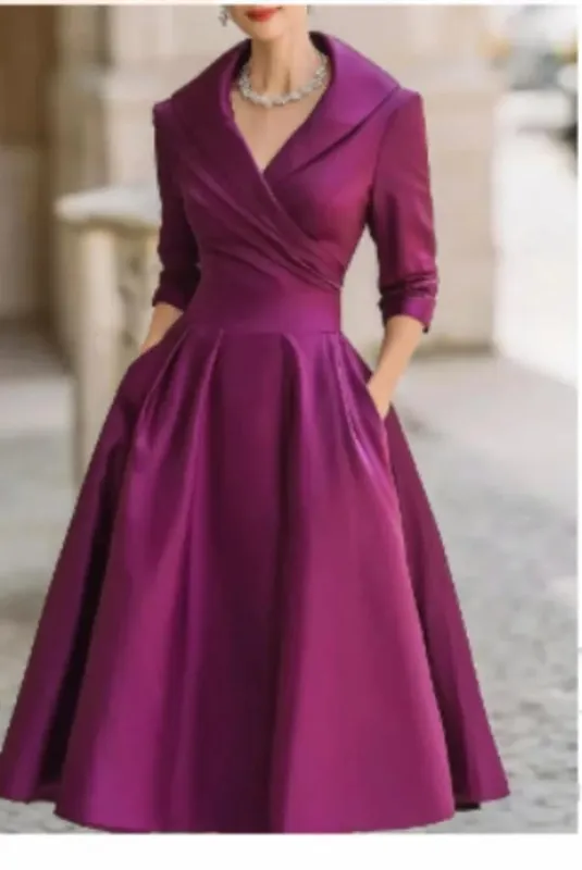 Maiksing manggas na Chiffon Evening Dress Pambabae Party Dress Monochromatic Bohemian Long Elegant Bago 2022 — image 8