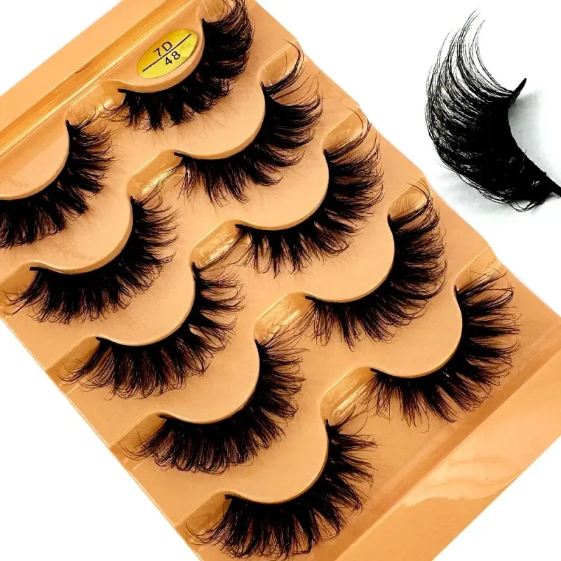 Fluffy Lashes Mink False EyelashesThick Cat Eye Makeup Long Natural Volume 3d Eyelashes Extension Wholesale Mink Eyelashes — image 11