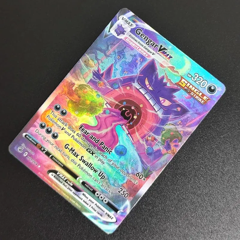 Pokemon Card PTCG Foil Proxy English Gengari Rayquaza Vmax Giratian Lugia V Mew Latias Latios EX Collectibles Trading Card Game
