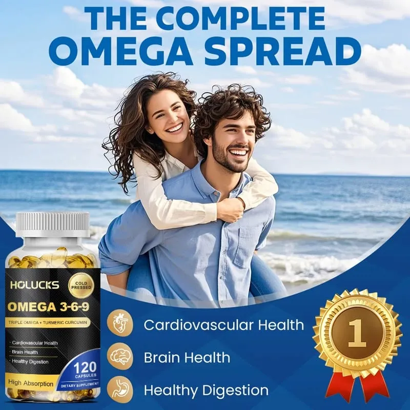 Omega 3-6-9 Fish Oil Capsules for Heart Brain Health & Healthy Digestion Cognitive Function Immune Support — image 4
