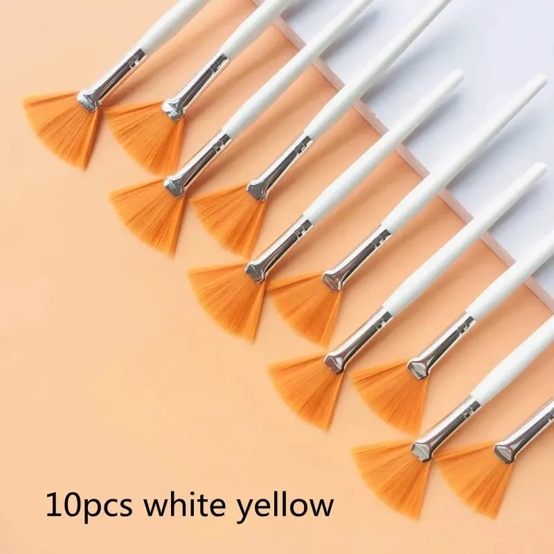 5/10pcs Fan Shape Foundation Makeup Brushes Multifunctional Facial Mask Brush Essential Oil Women Beauty Makeup Tools Brush — image 14