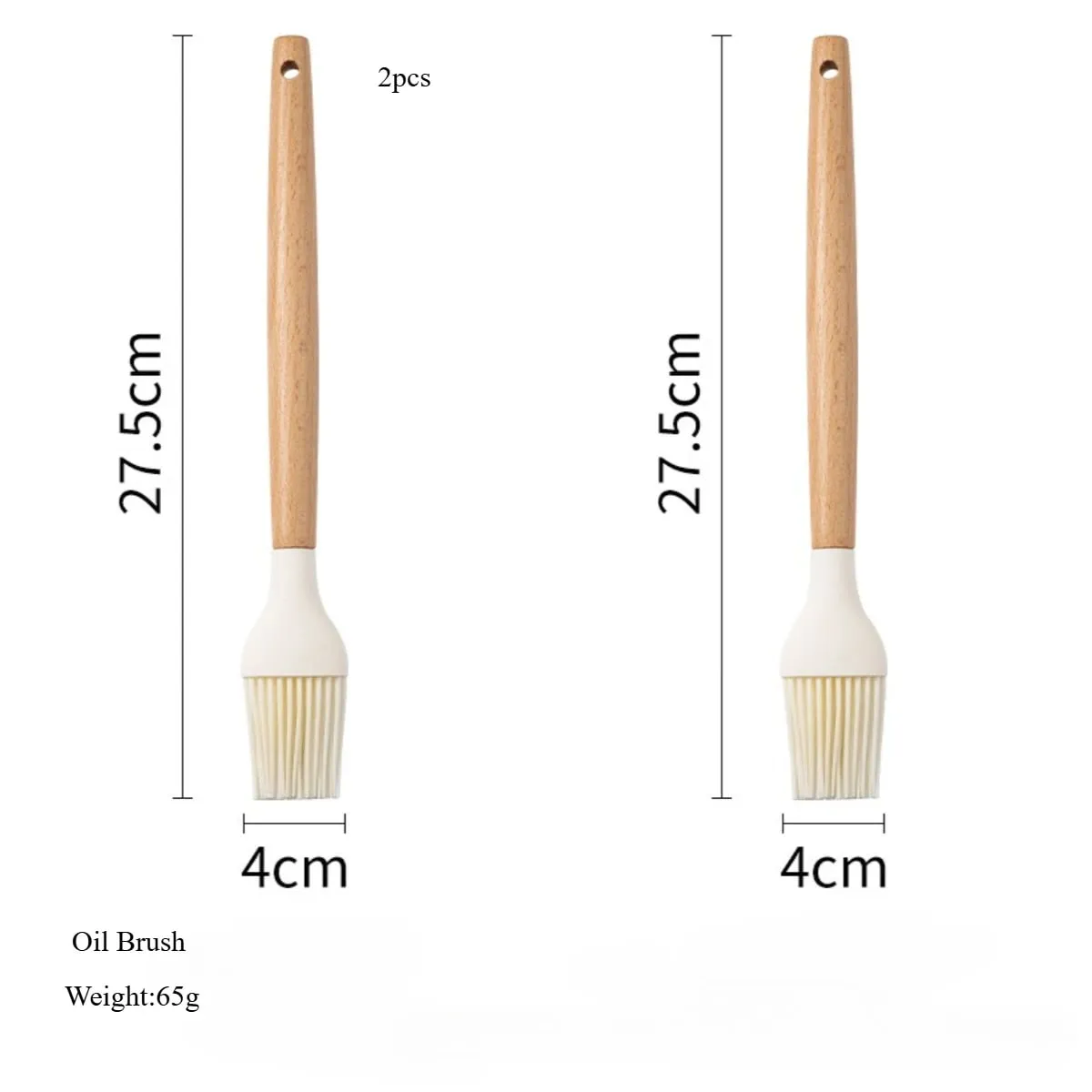 2/12Pcs White Silicone Kitchen Utensils Set with Wooden Handle Cookware Spatula Heat Resistant Non-stick Kitchen Cooking Tools — image 17