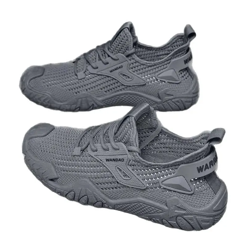 Men's Outdoor Sneakers Lace Up Breathable Mesh Comfortable Lightweight Walking Shoes Rugged Sole Daily Wear — image 6