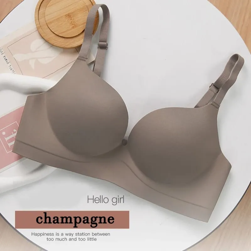 1Pcs Women Seamless Wireless Push Up Bra for Women Nude Brown Smooth Contour Cup Invisible Underwire-Free Bralette Daily Wear — image 9