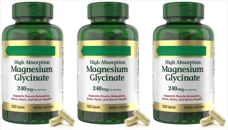 Magnesium Glycinate Capsules High Absorption Supports Muscle Relaxation Supports Bone Health 120 Capsules for Adults — image 10