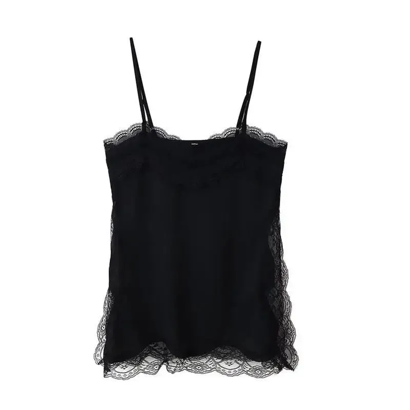 Vestido de cetim marrom com emenda de renda, elegante, bainha irregular, decote em v, costas nuas, sem mangas, vestido chique para mulheres, festa em clube — image 14