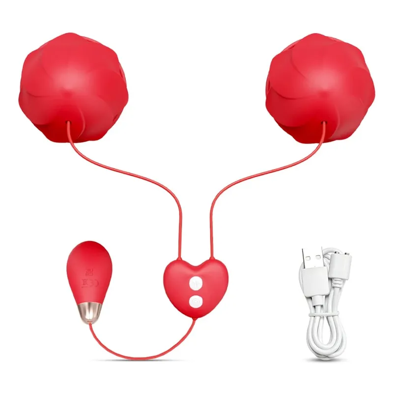 Sexleksaker Bröstvårtor Vibratorklämmor Vibrerande Bröstklämmor Bröstvårtstimulator Penetration Vagina Ägg Sexleksaker för kvinnor Par — image 9
