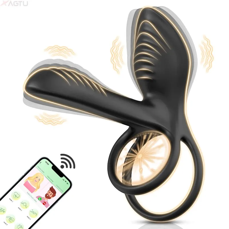 Anel peniano com controle remoto, brinquedo sexual para homens, tempo de atraso, massageador de próstata, rotação 360 °, torção, anéis penianos vibratórios, 18 + — image 10