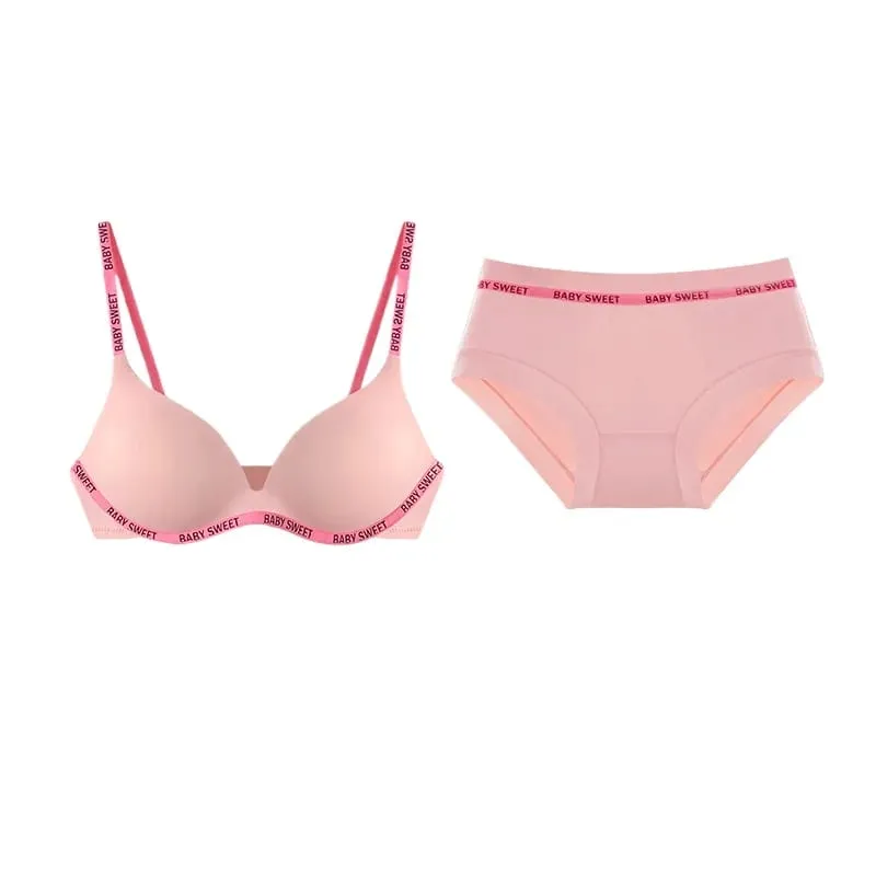 Seamless Wirefree Bra For Young Girls Light Padding Push Up Effect Bralette Set Pure Style Comfort Underwear Teens Lingerie AU — image 2