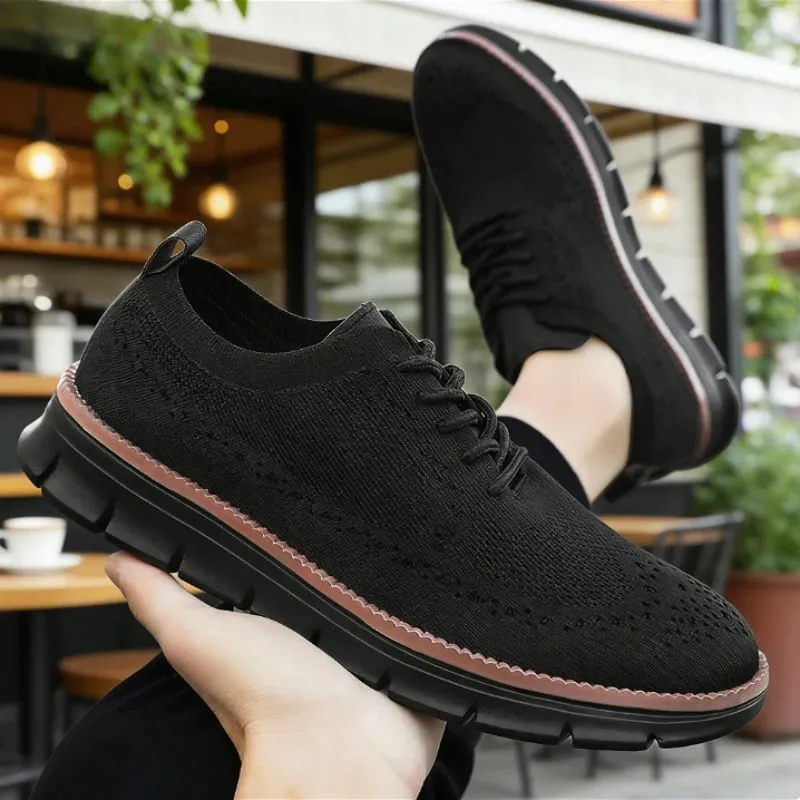 Fashion Men's Casual Shoes Breathable Minimalist Shock-Absorbing Lace-Up Walking Shoes Comfortable Casual Travel Sneakers Men — image 8
