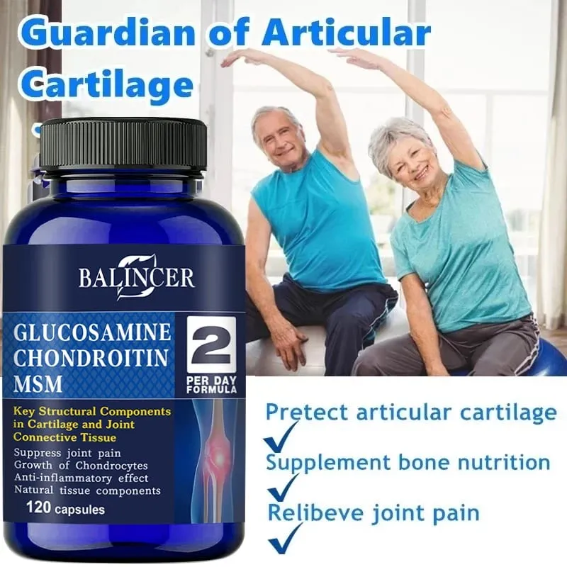 Glucosamine Chondroitin MSM - para sa Joint and Knee Health Immune System Non-GMO 120 Capsules — image 6