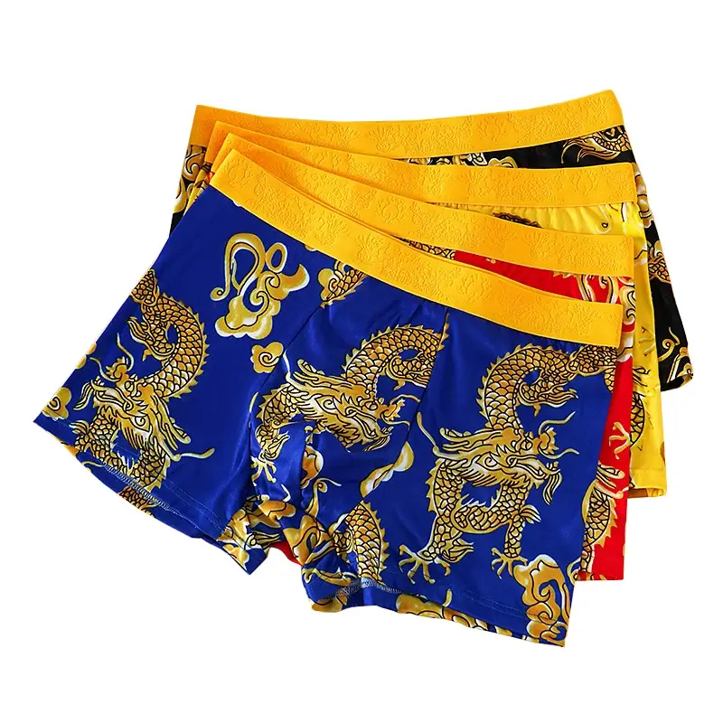 4st/set Herrunderkläder 3D-mönster Sexiga kalsonger U-formad konvex påse Mode Pojktrosor Ny stil Boxershorts Herr