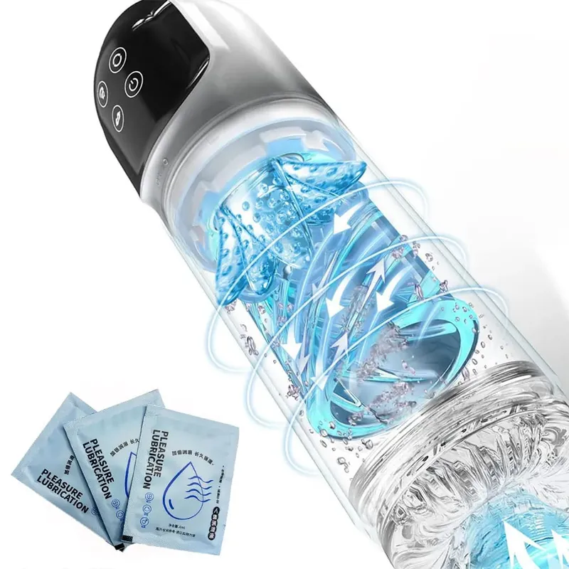 Male Masturbator Automatic Sucking Vibration Blowjob Machine Vaginas Pussy Penis Pump Masturbation Cup Sex Toys for Men Supplies