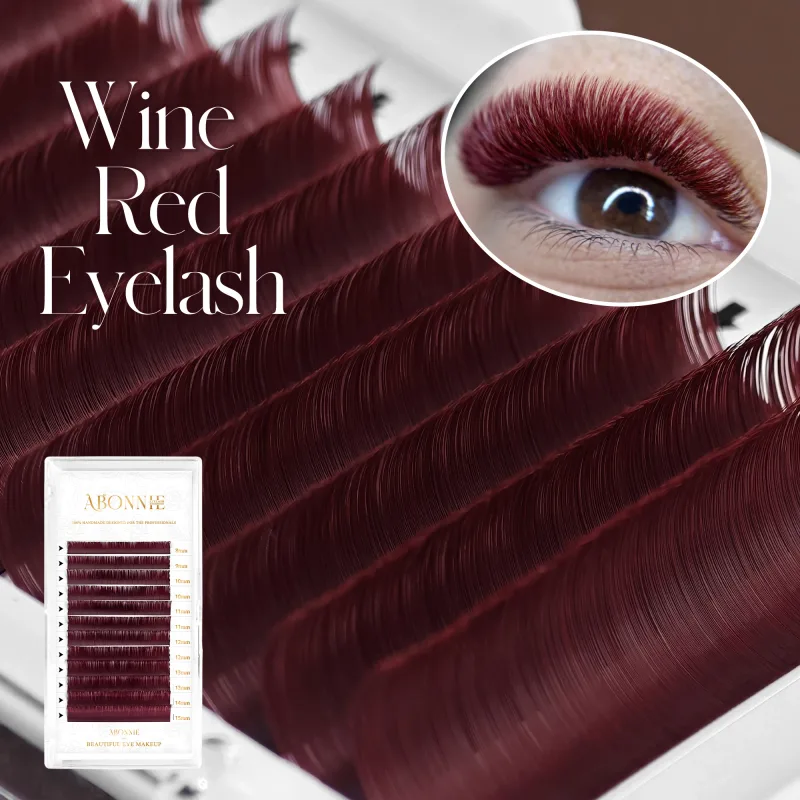 Abonnie LC LB Eyelashes Burgundy Lashes Comic Lash Map Bown Eyelash Extensions Classic Eyelashes Foxy Eye Lashes Cherry Lashes