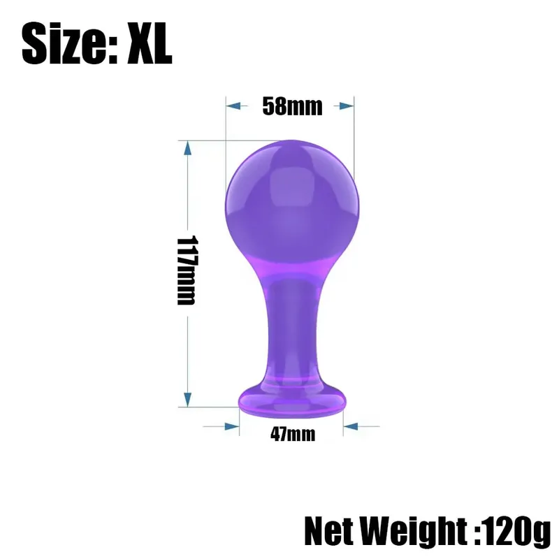 Anal Butt Plug Anal Trainer Sex Toy with Long Pleasure Wand with Tapered Head Unisex Bum Plug for Men Women — image 9