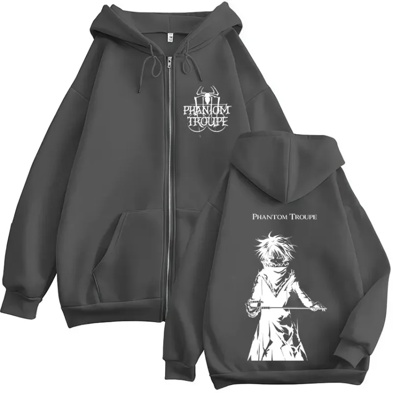 Anime Hunter x Hunter Feitan Portor Zipper Hoodies Men Women Clothing Oversized Fleece Zip Up Hooded Sweatshirts Coat Streetwear — image 7