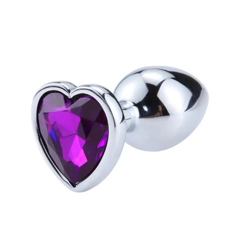 S/M/L Anal Plug Heart Shape Crystal Metal Anal Beads Butt Plug Prostate Massager Adult Gay Products Sex Toy Shop for Female Male — image 14