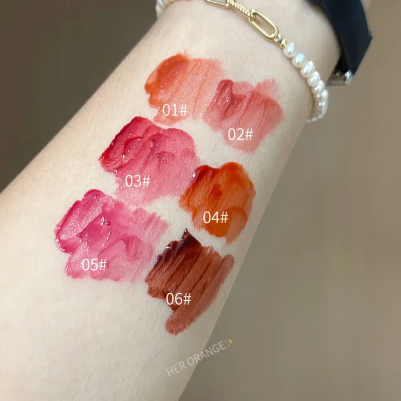 Herorange Gloss idratante Tinta per labbra Texture acquosa Labbra carnose di vetro Trucco quotidiano non secco a lunga durata — image 7