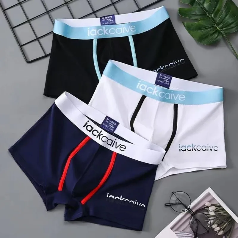 3 pçs calcinha masculina de algodão boxers masculino respirável homem boxer impresso cuecas confortáveis shorts masculinos roupa interior M-3XL — image 31