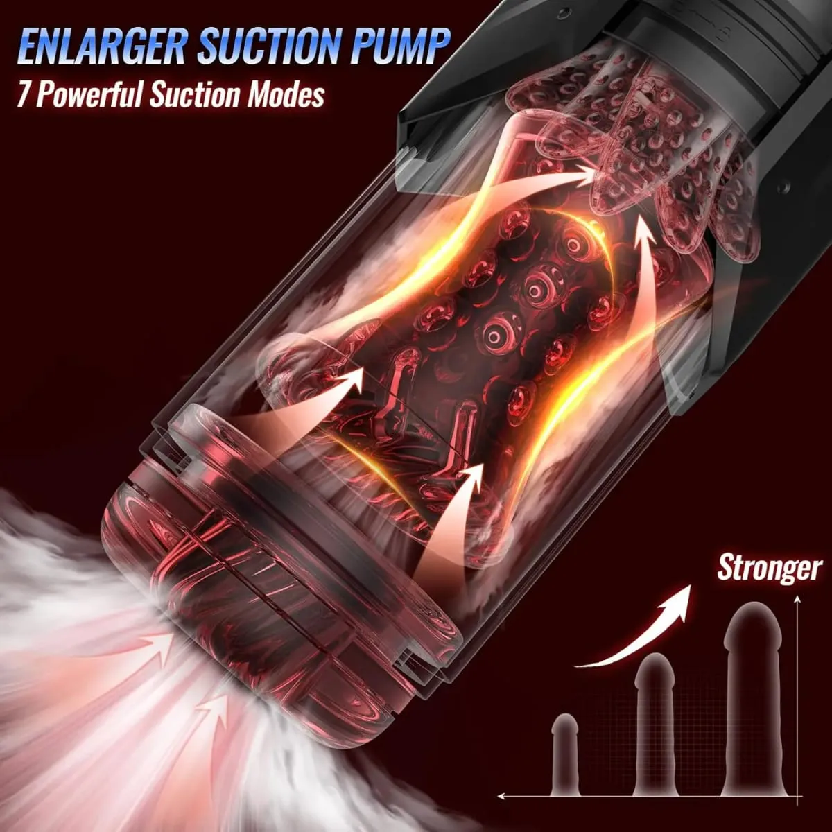 Automatic Male Masturbator APP Controlled 7 Modes Vibrating Pocket Pussy Realistic 3D Texture Tight Stroker Blowjob Pro Sex Toy — image 2