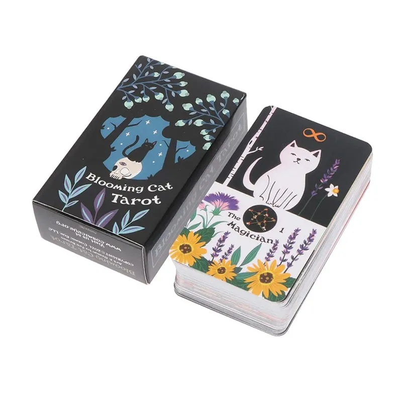 Blooming Cat Tarot Card Mysterious Divination Oracle Card Board Game English Playing Cards — image 1