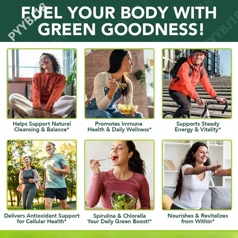 Solo Tree Spirulina Chlorella Softgels with Organic Microalgae Vitamin B6 B12 Digestive Balance & Immune Support 300 Softgels — image 5