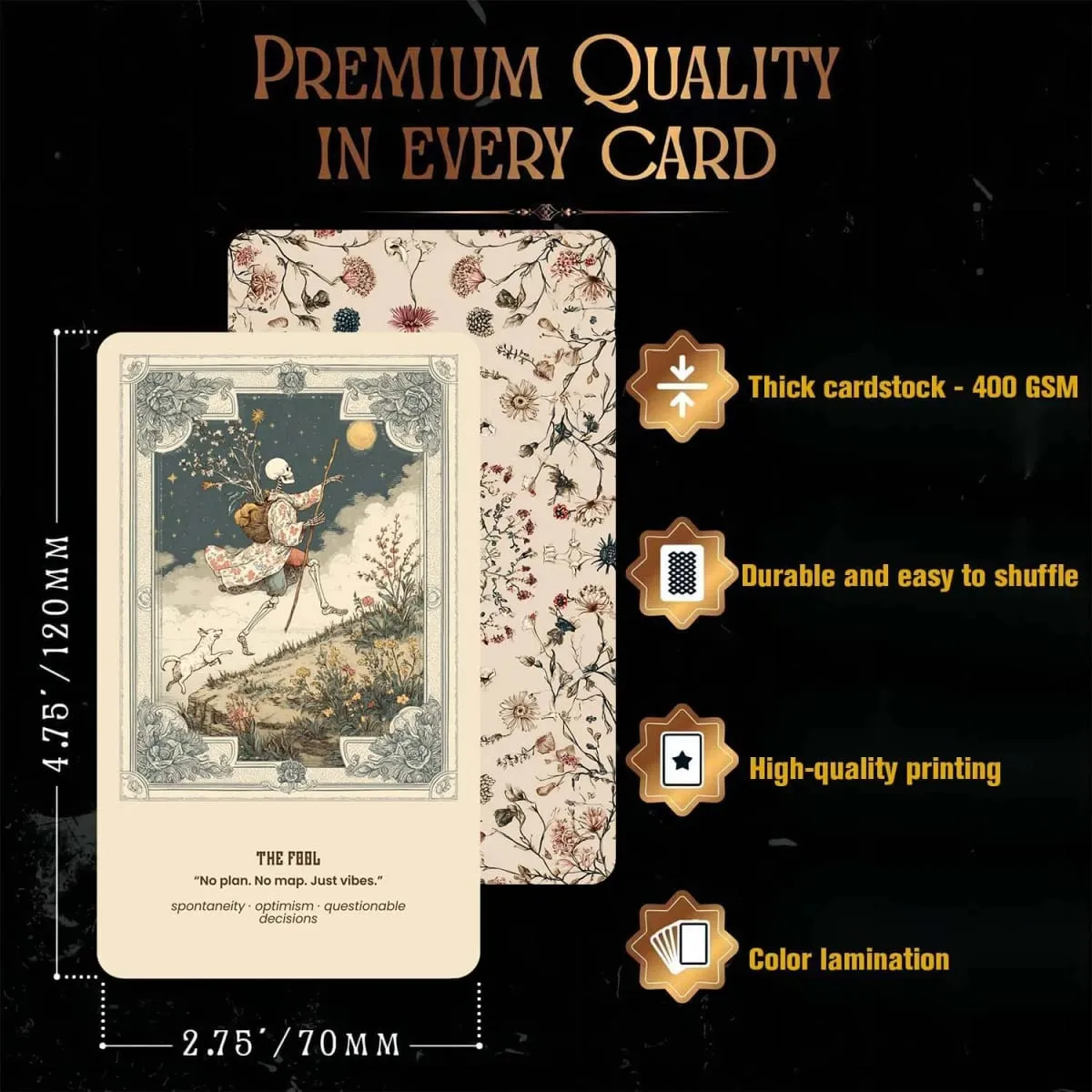 78 Tarot Cards 13x8 Cm Bone Garden Tarot Deck Vintage Plant Beauty Quiet Storytelling Includes Paper Manual Card Game — image 6